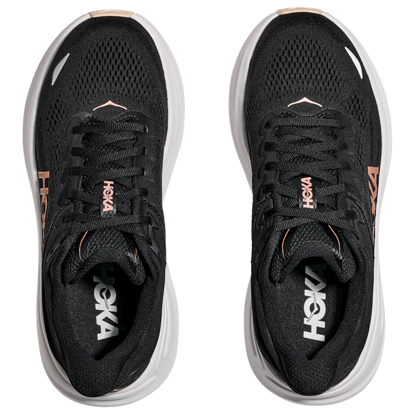 HOKA Bondi 9 - Women's - Black/Rose Gold/White - Image 4