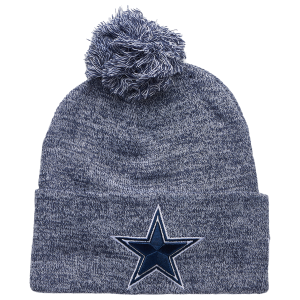 New Era Cowboys Marl Pom Knit Beanie - Adult - Navy