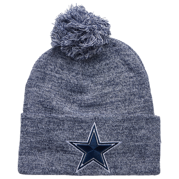 New Era Cowboys Marl Pom Knit Beanie - Adult - Navy