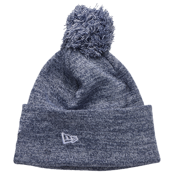 New Era Cowboys Marl Pom Knit Beanie - Adult - Navy - Image 3