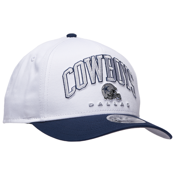New Era Cowboys 9Forty A-Frame 2T Arch Cap - Adult - White/Navy - Image 3