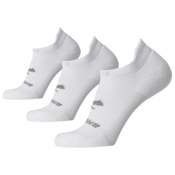 Brooks Run-In 3 Pack No Show Socks - Men's - White - Image 4