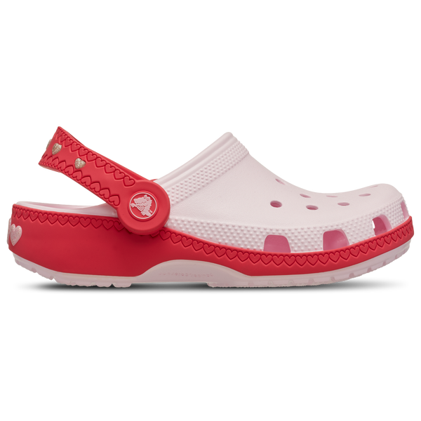 Crocs Vday Clogs With Heart Back Strap - Girls' Preschool - Pink Milk/Digital Raspberry