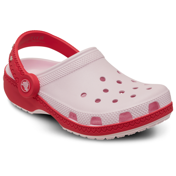 Crocs Vday Clogs With Heart Back Strap - Girls' Preschool - Pink Milk/Digital Raspberry - Image 3