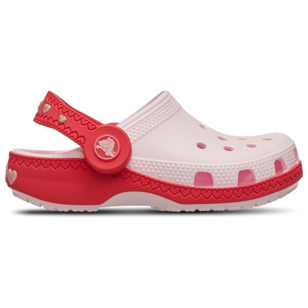 Crocs Vday Clogs With Heart Back Strap - Girls' Toddler - Digital Raspberry/Pink Milk