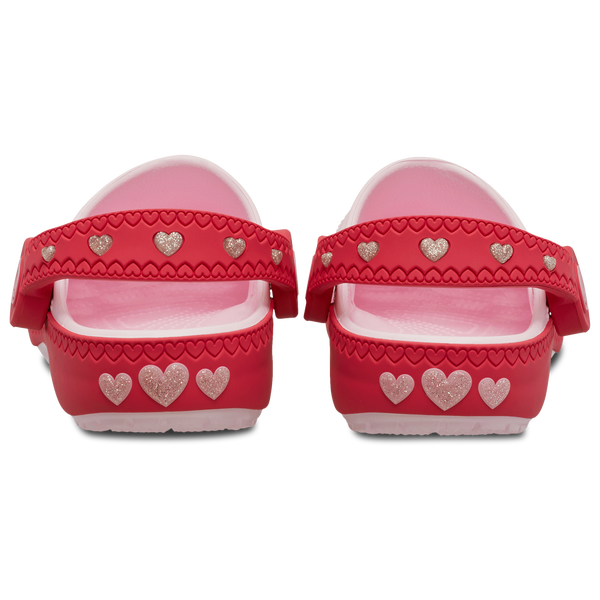 Crocs Vday Clogs With Heart Back Strap - Girls' Toddler - Digital Raspberry/Pink Milk - Image 2