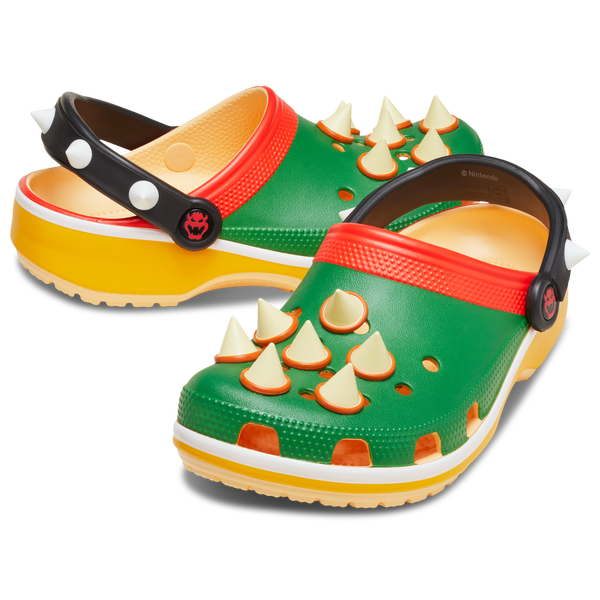 Crocs Bowser Classic Clogs - Men's - Multi/Green - Image 7