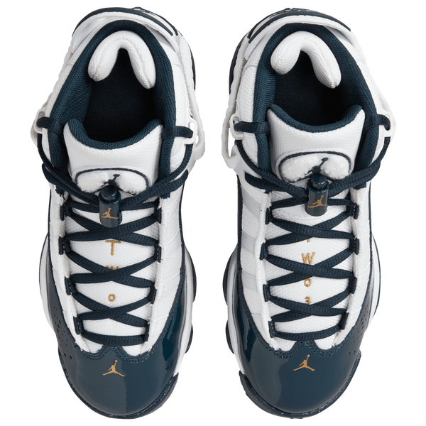 Jordan 6 Rings - Boys' Grade School - White/Metallic Gold/Armory Navy - Image 4