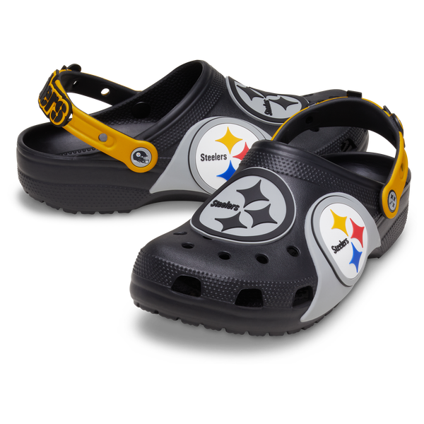 Crocs NFL Classic Clogs - Men's - Black/Yellow - Image 6
