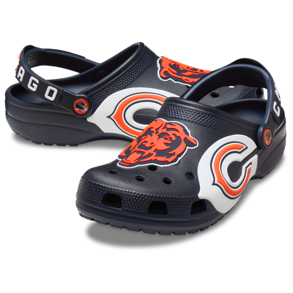 Crocs NFL Classic Clogs - Men's - Navy/Orange - Image 6