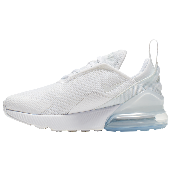 Nike Air Max 270 - Boys' Preschool - White/White/Metallic Silver - Image 2