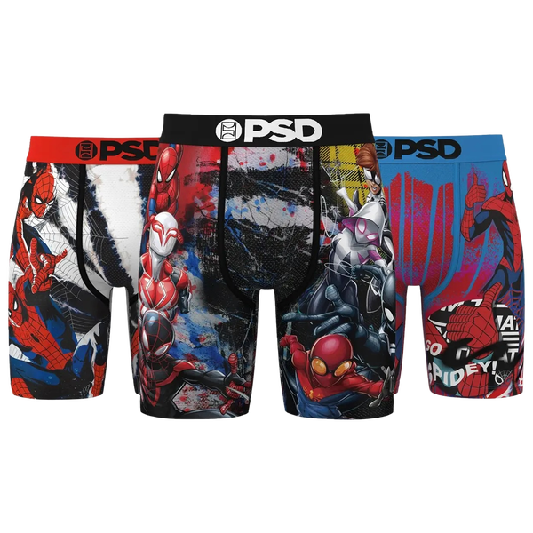 PSD Spider-Man 3 Pack Underwear - Men's - Red/Black/Blue