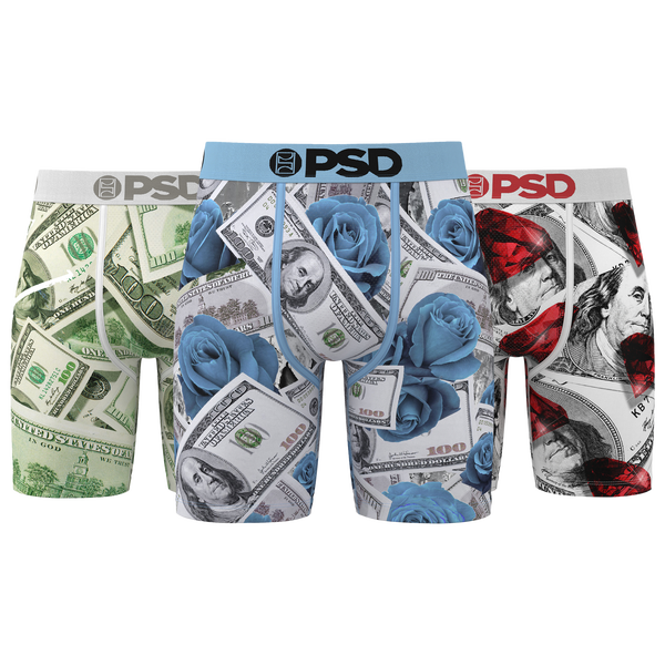 PSD Mad Money 3 Pack Underwear - Men's - Blue/Green/Red