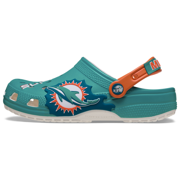 Crocs NFL Classic Clogs - Men's - Teal/Orange - Image 3