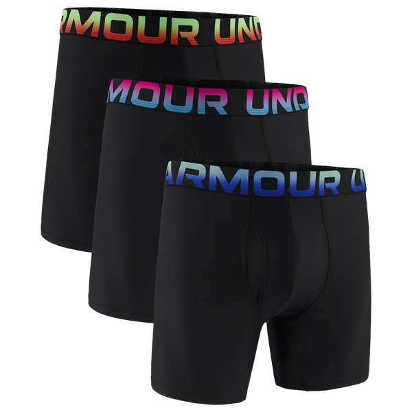 Under Armour Performance Tech Boxer Brief- Solid 6 IN 3PK - Men's - Lumos Lime/Pink Rave/Refreshmint