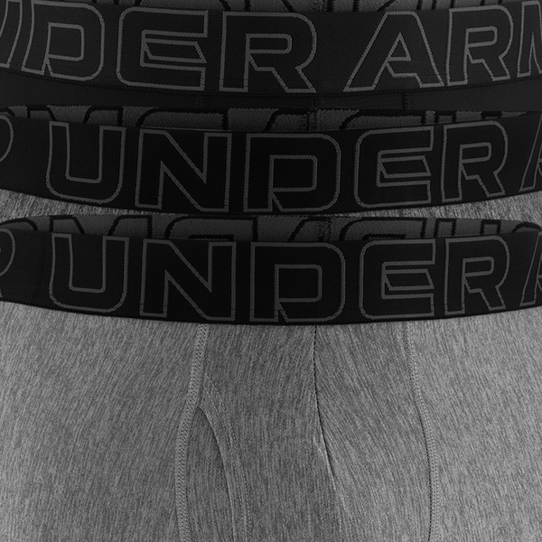 Under Armour Performance Tech Boxer Brief- Solid 6 IN 3PK - Men's - Castlerock/Steel/Black - Image 6