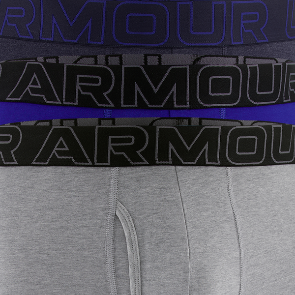 Under Armour Performance Tech Mesh Boxer Brief- Solid 6IN 3PK - Men's - Royal/Steel/Midnight Navy - Image 5
