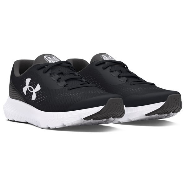Under Armour Charged Rogue 4 - Boys' Grade School - Black/Castlerock/White - Image 3