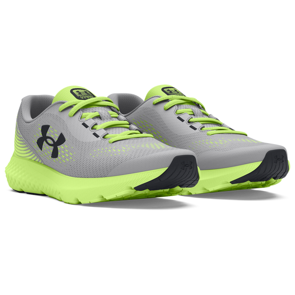 Under Armour Charged Rogue 4 - Boys' Grade School - Black/Morph Green/Mod Grey - Image 3