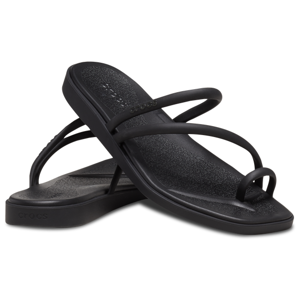 Crocs Miami Toe Loop Sandals - Women's - Black - Image 6
