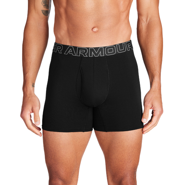 Under Armour Performance Cotton Brief- Solid 6IN 3PK - Men's - Black/Black/Black