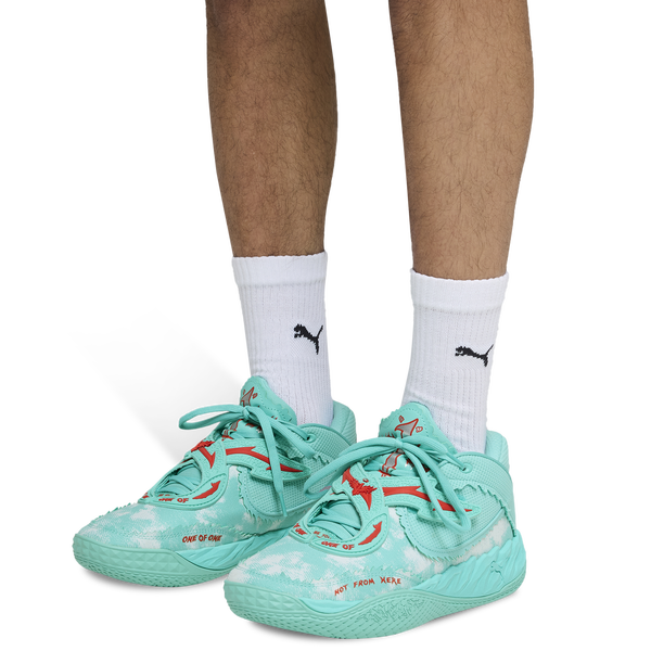 PUMA MB.05 Melo World - Boys' Grade School - Aquatic Green/For All Time Red - Image 8