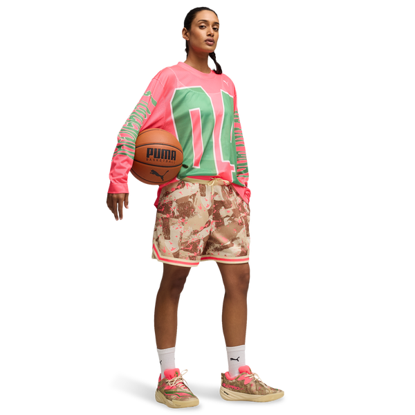 PUMA All-Pro Nitro 2 Flau'jae - Men's - Sand Dune/Green Fruit/Pure Pink - Image 9