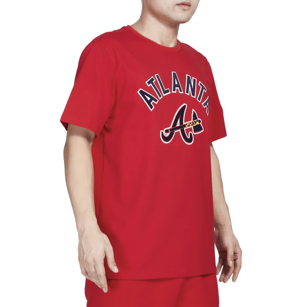 Pro Standard Braves Stacked Logo Pro Team Shirt - Men's - Red - Image 3