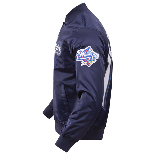 Pro Standard NEW YORK YANKEES SATIN JACKET - Men's - Midnight Navy - Image 5