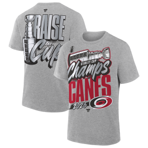 Fanatics Hurricanes Stanley Cup Champions 26 T-Shirt - Men's - Grey Steel Heather