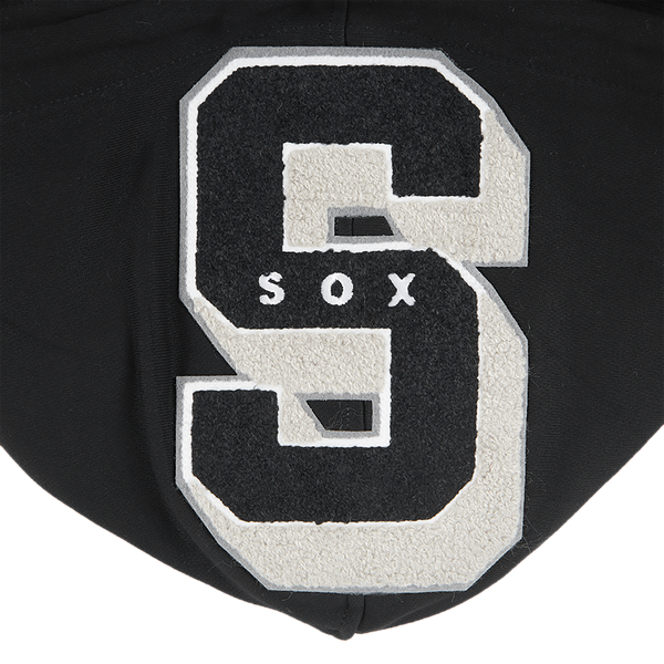 Pro Standard WHITE SOX MASH UP RIB FLC PO HOODIE - Men's - Black/Gray - Image 5