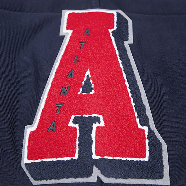 Pro Standard BRAVES MASH UP RIB FLC PO HOODIE - Men's - Midnight Navy/Red/Midnight Navy - Image 10