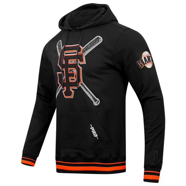 Pro Standard GIANTS MASH UP RIB FLC PO HOODIE - Men's - Black/Orange - Image 3