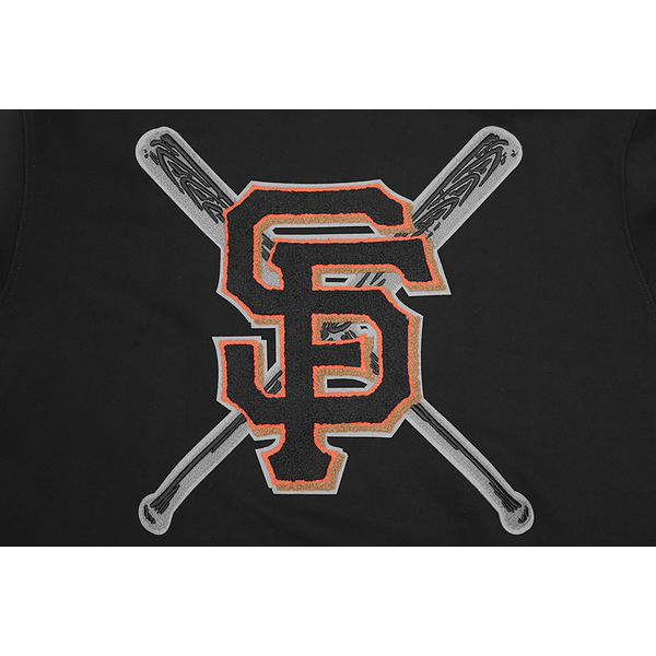 Pro Standard GIANTS MASH UP RIB FLC PO HOODIE - Men's - Black/Orange - Image 6