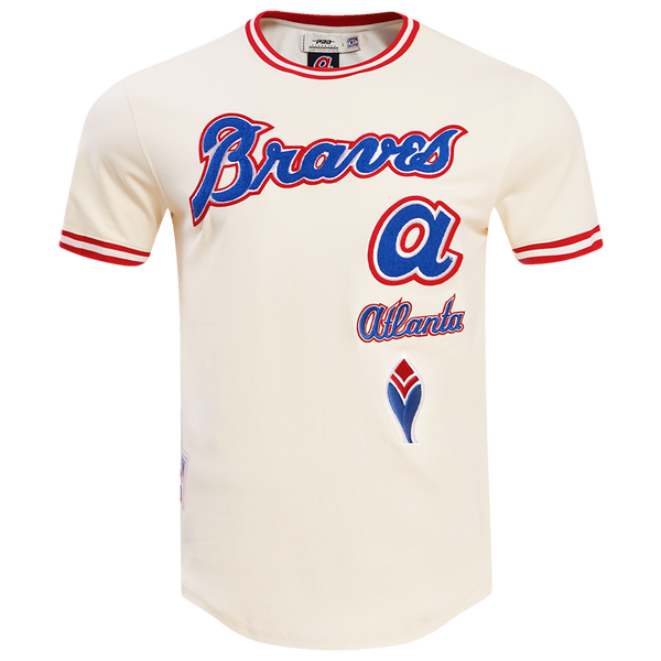Pro Standard BRAVES RETRO CLASSIC DK TEE - Men's - Eggshell/Red