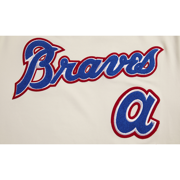 Pro Standard BRAVES RETRO CLASSIC DK TEE - Men's - Eggshell/Red - Image 6