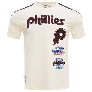 Pro Standard PHILLIES RETRO CLASSIC SJ STRIPED TEE - Men's - Eggshell/Wine