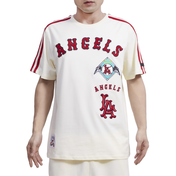 Pro Standard ANGELS RETRO CLASSIC SJ STRIPED TEE - Men's - Eggshell/Red