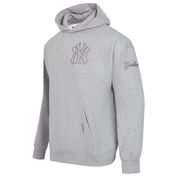 Pro Standard Yankees Pullover Hoodie - Men's - Dark Heather Gray - Image 3