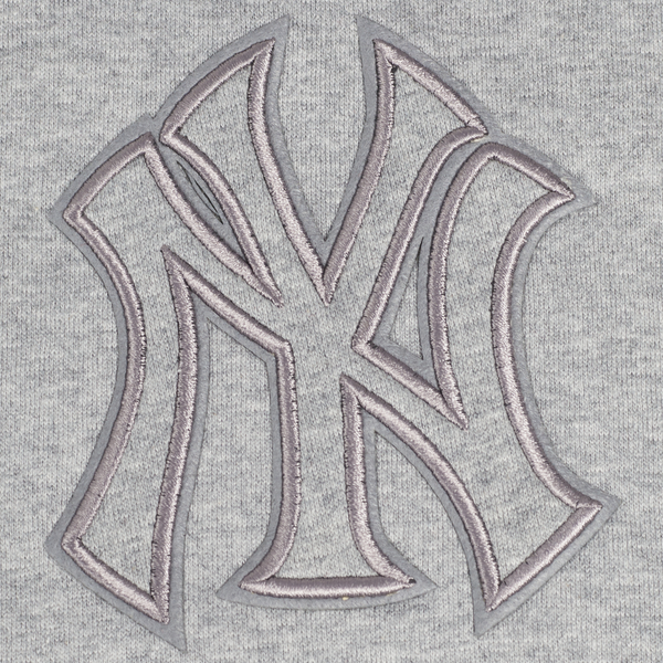 Pro Standard Yankees Pullover Hoodie - Men's - Dark Heather Gray - Image 5