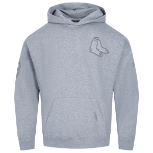 Pro Standard RED SOX NEUTRAL DROP SHOULDER FLC PO HOODIE - Men's - Dark Heather Gray