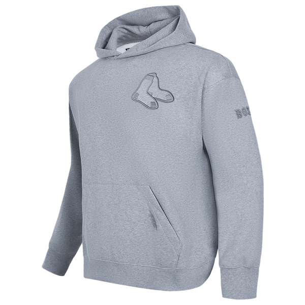 Pro Standard RED SOX NEUTRAL DROP SHOULDER FLC PO HOODIE - Men's - Dark Heather Gray - Image 3