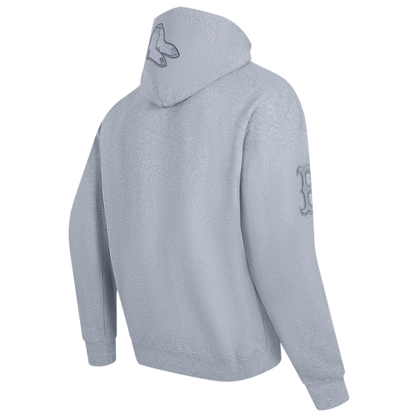 Pro Standard RED SOX NEUTRAL DROP SHOULDER FLC PO HOODIE - Men's - Dark Heather Gray - Image 4