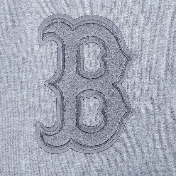 Pro Standard RED SOX NEUTRAL DROP SHOULDER FLC PO HOODIE - Men's - Dark Heather Gray - Image 5