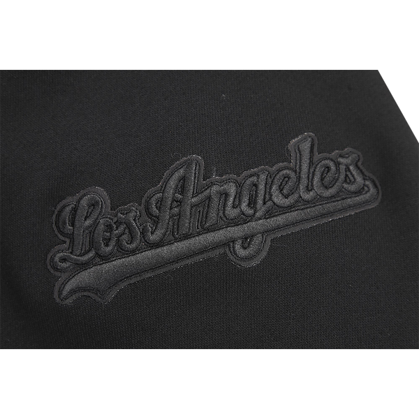 Pro Standard DODGERS NEUTRAL DROP SHOULDER FLC PO HOODIE - Men's - Black - Image 7