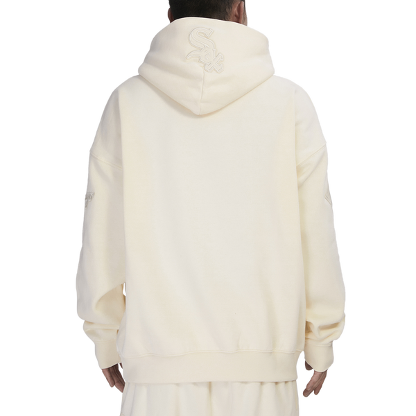 Pro Standard WHITE SOX NEUTRAL DROP SHOULDER FLC PO HOODIE - Men's - Eggshell - Image 2