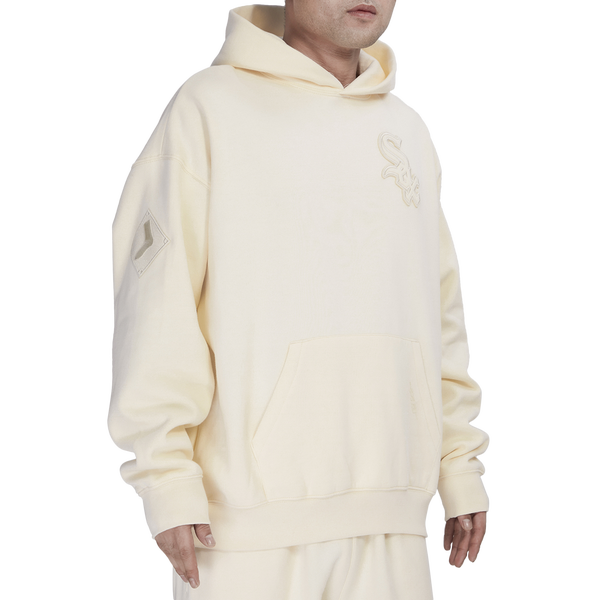 Pro Standard WHITE SOX NEUTRAL DROP SHOULDER FLC PO HOODIE - Men's - Eggshell - Image 3