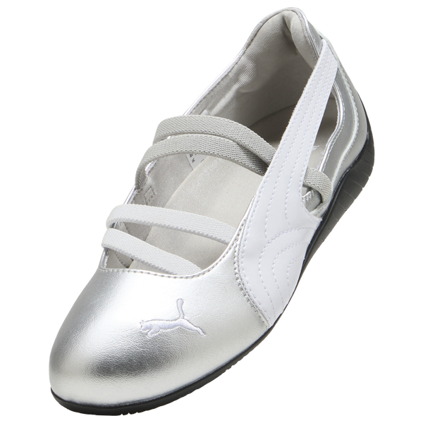 PUMA Speedcat Ballet - Girls' Grade School - Puma White/Metallic Ash Grey - Image 6