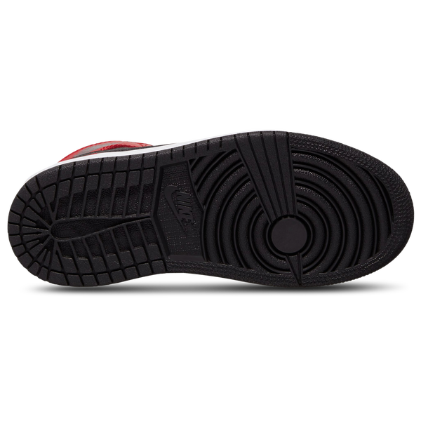 Jordan AJ 1 Mid - Boys' Preschool - Black/Gym Red/Black - Image 6