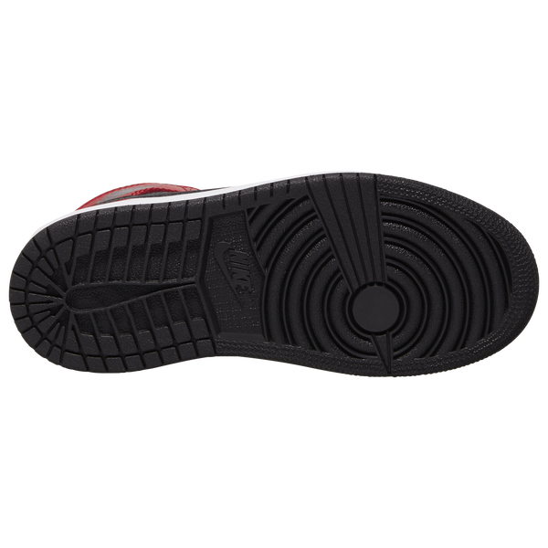 Jordan AJ 1 Mid - Boys' Preschool - Black/Gym Red/Black - Image 9